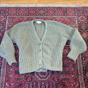 Sezane Green Basile Cardigan Small